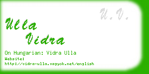 ulla vidra business card